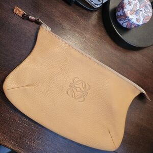 Loewe Tan Leather Clutch